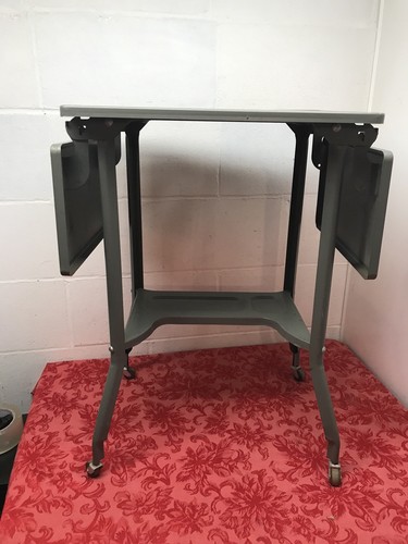 Vintage Toledo Industrial Metal Typewriter Table Steampunk Mid century modern