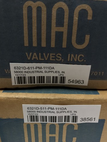 MAC Valves Inc. 6321D-611-PM-111DA Pilot Operated Directional Valve W/ Manifold
