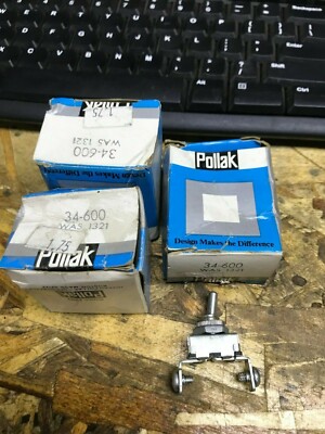 LOT OF 3 Pollak 34-600 WAS 1321 Heavy duty Toggle switch 