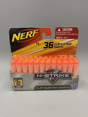NERF N-Strike 36 CLIP SYSTEM Blaster DARTS ammo Refill Pack NEW SEALED 62573
