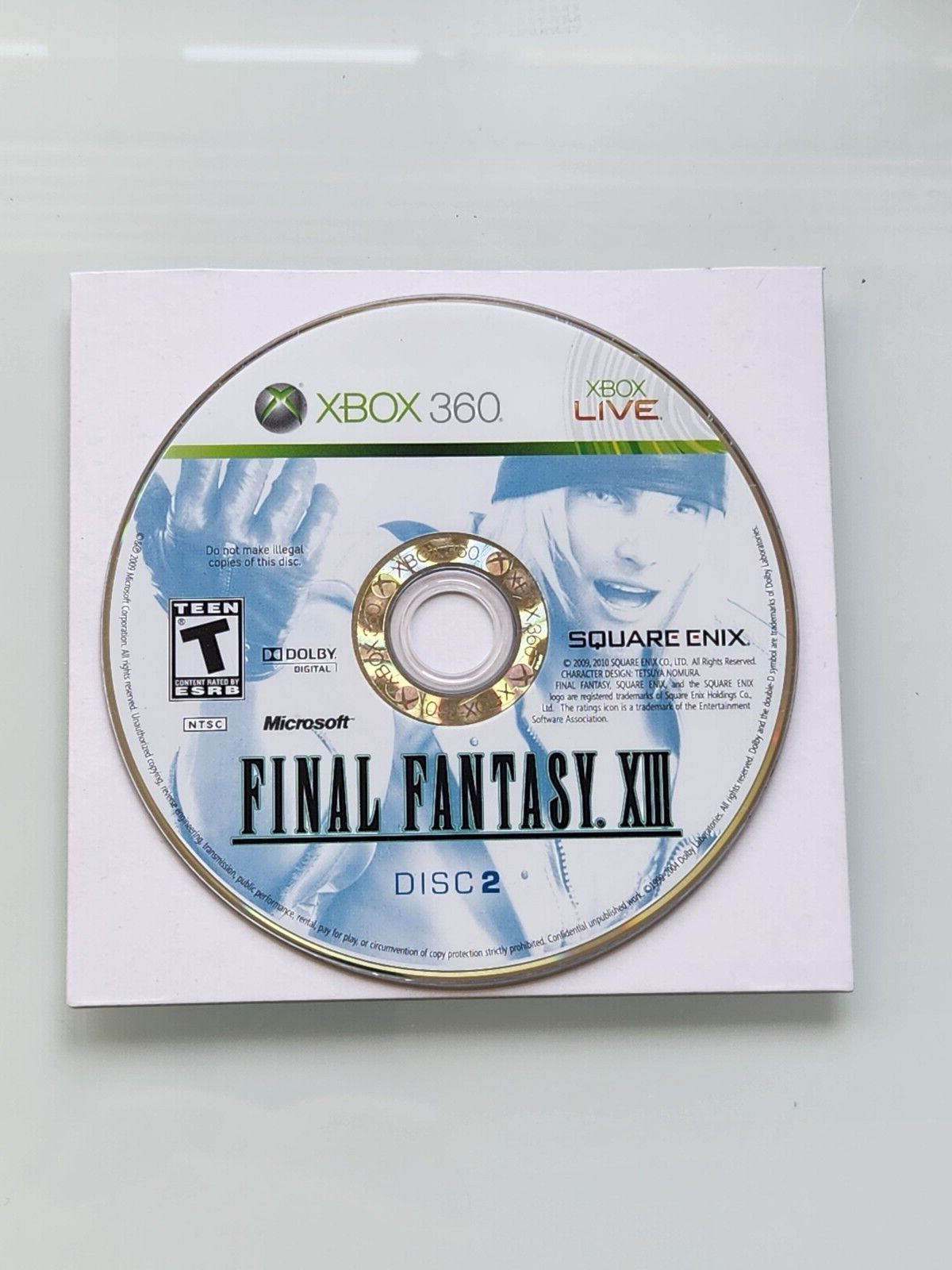 Final Fantasy XIII (Microsoft Xbox 360, 2010) *DISC 2 ONLY* - READ