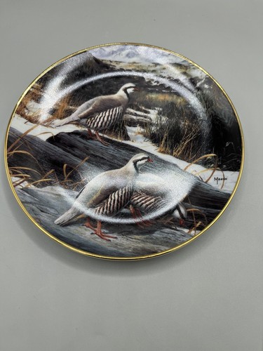 First Snow David Maass Game Birds Collection Plate Danbury Mint
