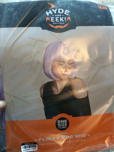 Hyde and Eek! Boutique. Women's Purple Flirty Bob Costume Wig.