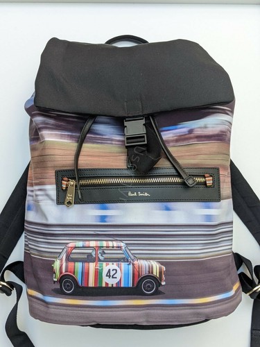 Pre-owned Paul Smith Bag -bnwt Racing Signature Stripe Mini Rucksack Backpack Rrp: £375