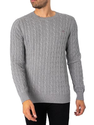 

Мужская хлопковая трикотажная куртка GANT, серая, Grey