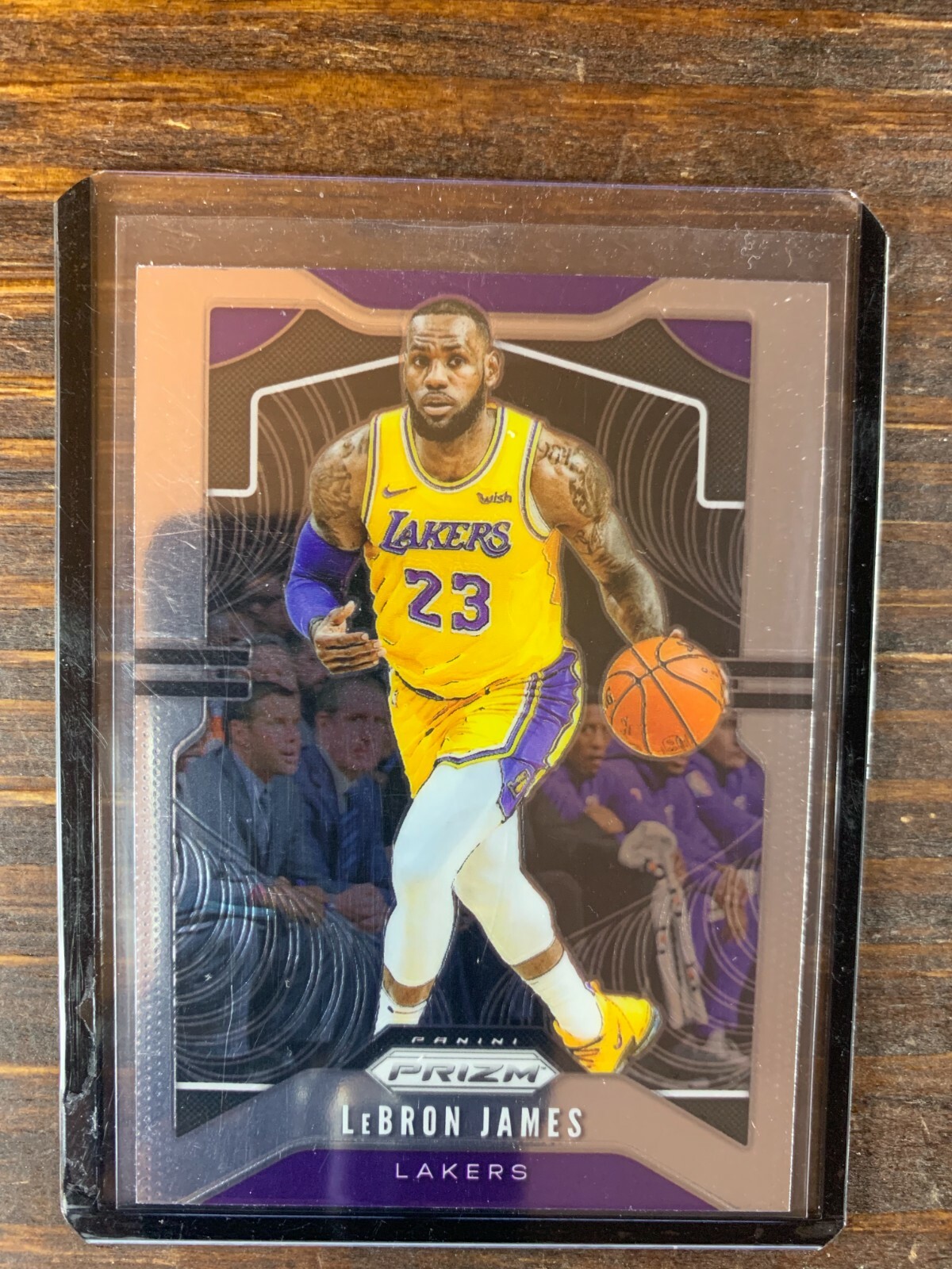 Lebron James Basketball Card #129 Panini Prizm 1st LA Lakers
