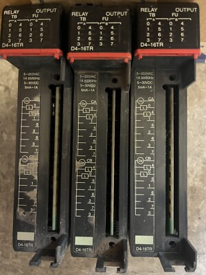 PLC Direct D4-16TR Module, 5-250VAC, 5-30VDC, Relay Output No Cover, 3 pcs