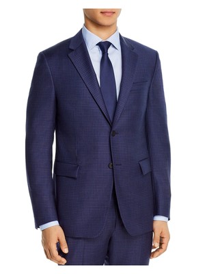 

THEORY Мужской костюм Bowery Blue Extra Slim Fit из смесовой шерсти Раздельный блейзер, Синий