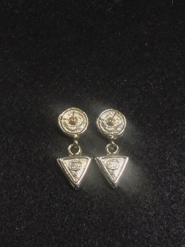 Vintage Weekender Gold Tone Brown Enamel Dangle Earrings