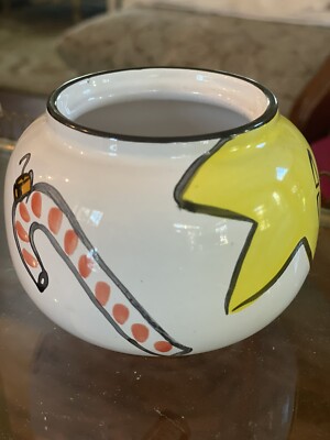 HEREND VILLAGE POTTERY Old Fashioned Christmas Bowl/Vase Rare Find  