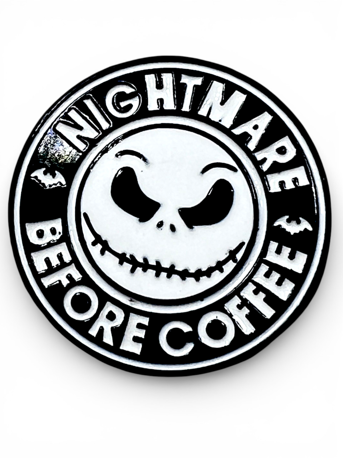 Jack Skellington Enamel Pin Nightmare Before Coffee Gothic Halloween Lapel Gift