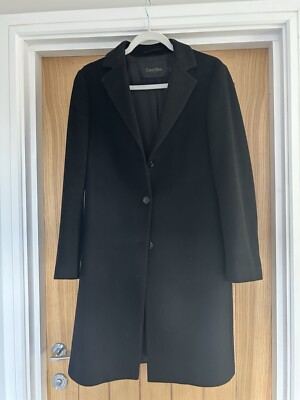 Calvin Klein wool / Cashmere Black Coat 8