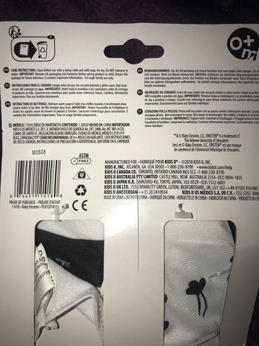 Zebra And Panda Black And White Baby Mitten Rattles NEW IN PACKAGE!