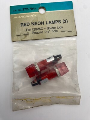 NOS Radio Shack Archer RED NEON LAMPS 120V 272-704 272-0704