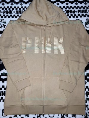 NEW Victoria's Secret PINK Campus Full Zip Hoodie MEDIUM M VS OVERSIZED