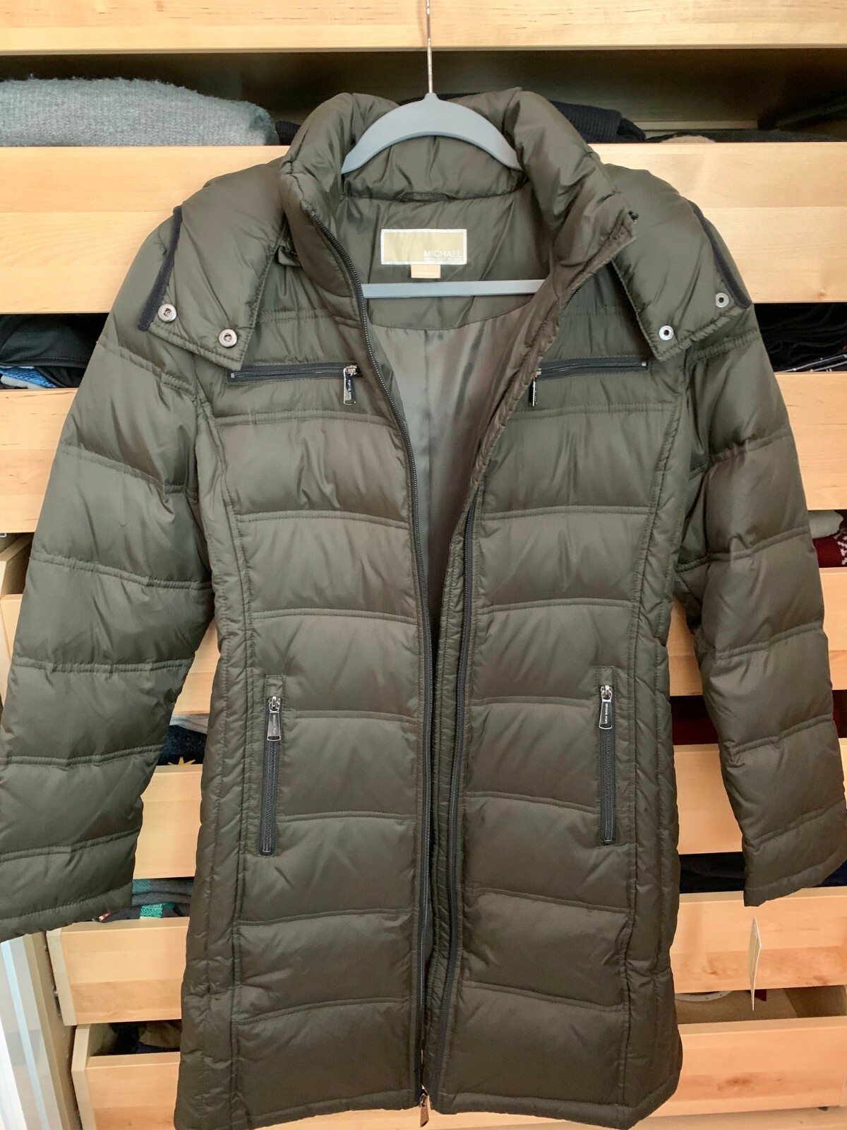 michael kors hooded down coat