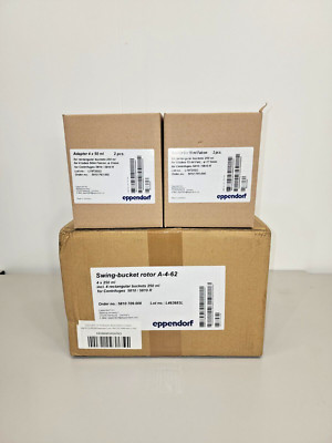 New Eppendorf A-4-62 Swing Bucket Rotor with  Buckets &  Adapters