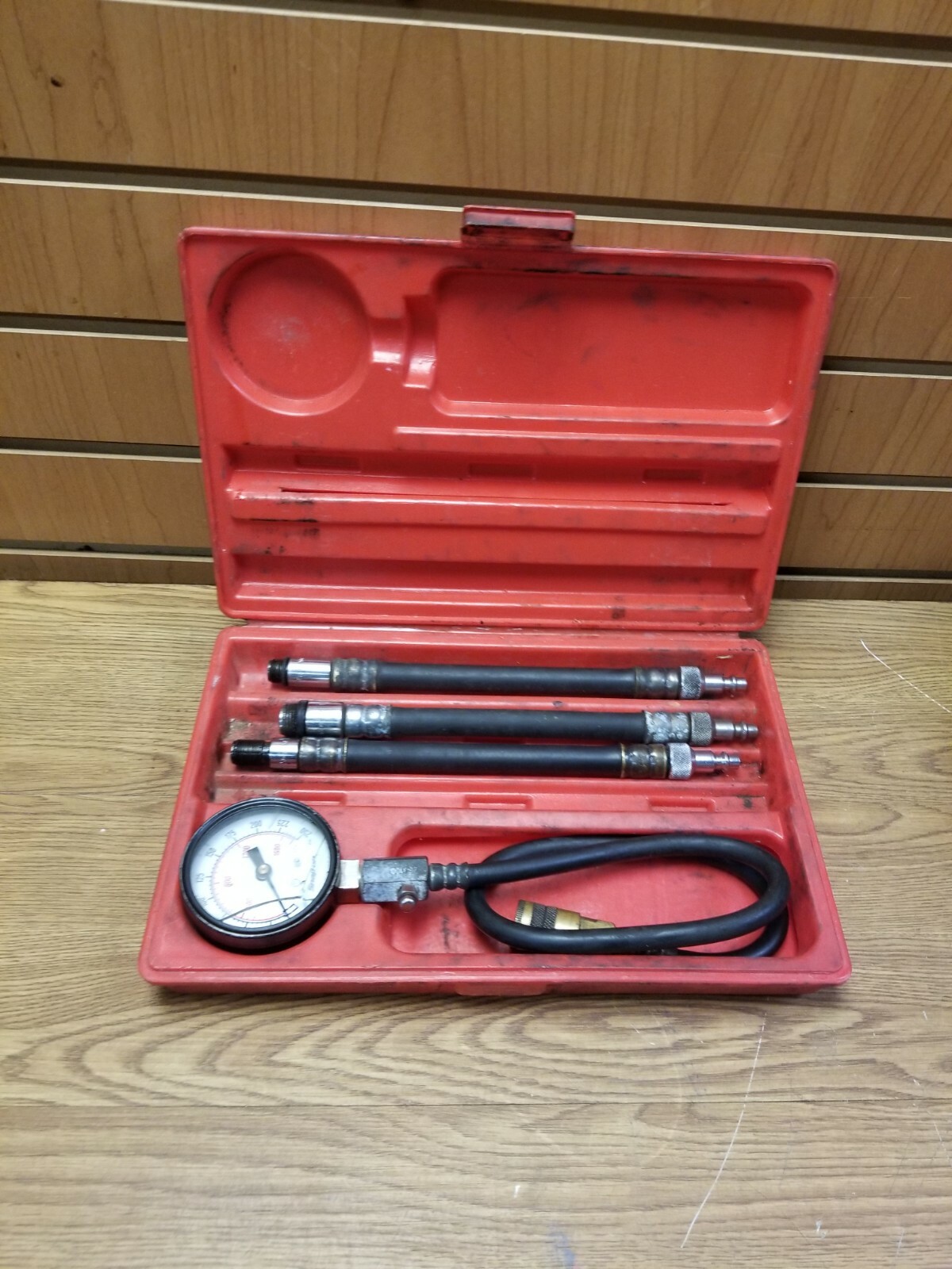 Snap On Mt308kb Engine Compression Test Gauge Set With Case Used for