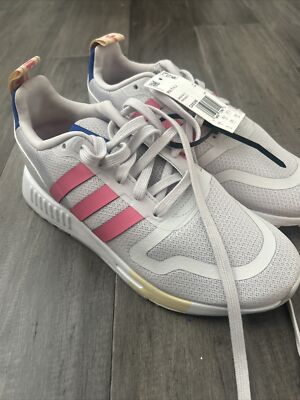 adidas Original Multix 3 Stripes Pink Gray Sneaker Shoes Lace Up Women's  5US