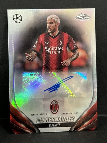 2022 Topps Chrome THEO HERNANDEZ 直筆サイン 2021-22 Topps Chrome UEFA Theo Hernandez Refractor Auto AC