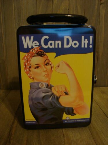 1999 We Can Do It Women in the War Tin Tote Lunch Box Rosie the Riveter