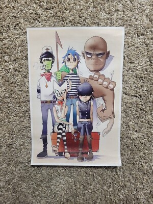 Gorillaz Poster With 2D And Murdoc (Small 11×8)
