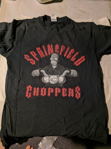 トップス 00's The Simpsons Spring Field Choppers Simpsons Springfield Chopper shirt size M | eBay