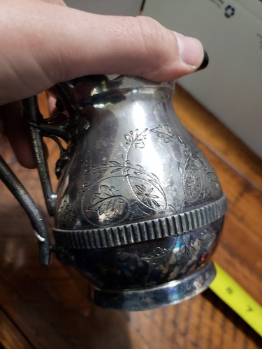 Vintage Reed & Barton Silver Soldered Plated 2738 Creamer W/lid Acorns