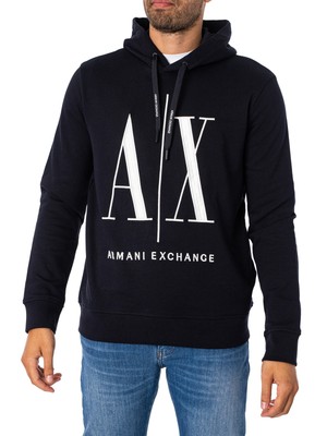 

Мужской пуловер с рисунком Armani Exchange, синий