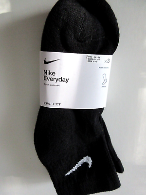 Nike dri fit top quarter socks black