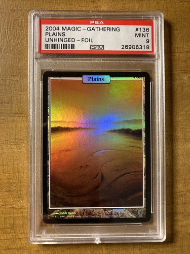マジック：ザ・ギャザリング Plains mtg unhinged foil MTG✨PLAINS FOIL✨ Unhinged PSA 9 MINT 2004 J. AVON Full