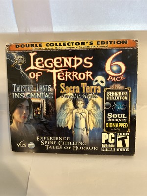 PC DVD-Rom Windows  LEGENDS OF TERROR 6 Pack  Hidden Objects Cover Broken