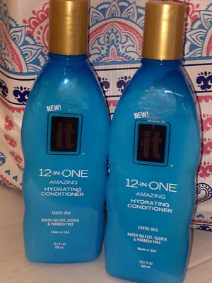IT Naturals 12-in-ONE  HYDRATING CONDITIONER w ABYSSNIAN Oil+Infused Biotin (2)