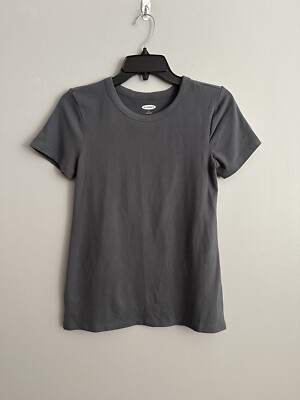 New Old Navy S Short Sleeve  SS Slimfit Jam Graphite  T-Shirt Tee Split Hem NWT