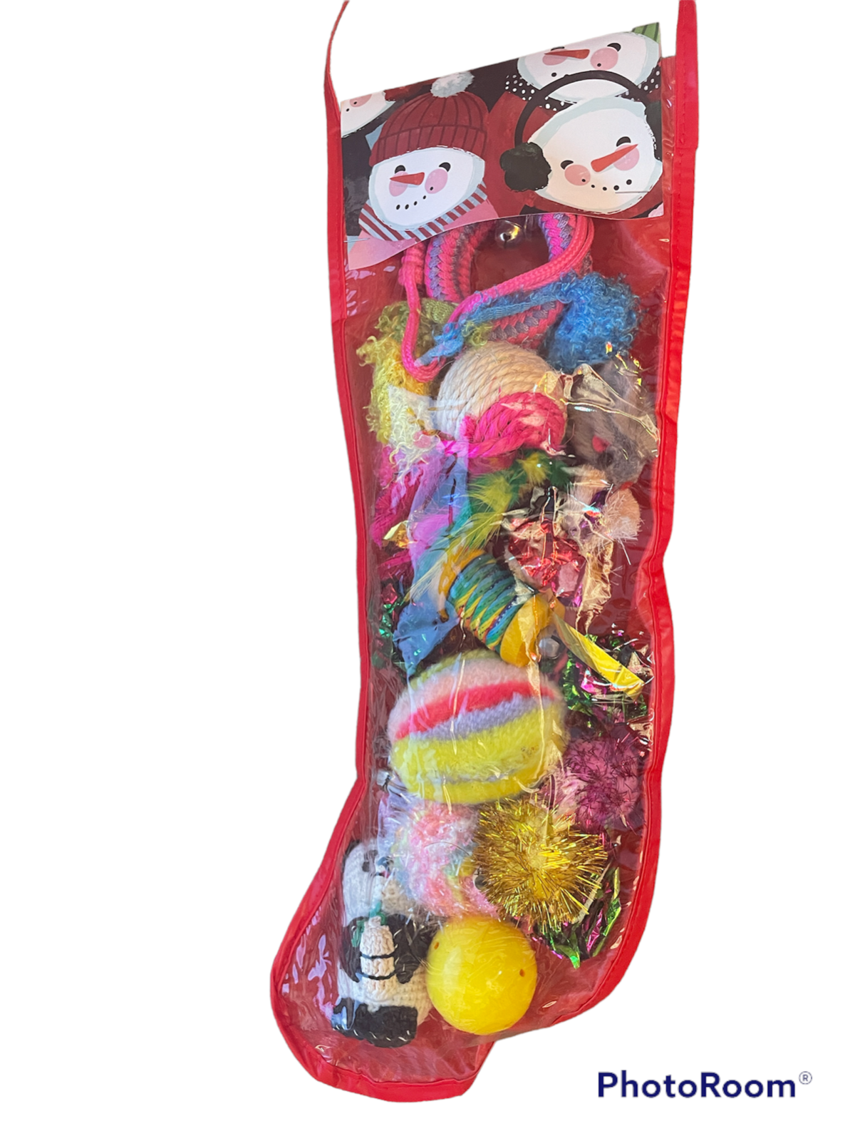 Vo-Toys 20 Piece Cat toy Catnip Holiday Stocking Christmas Panda Ball Mylar