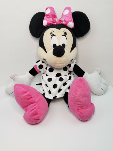 Disney Store Minnie Mouse Plush Doll Medium 18 inches Polka Dot Bow Tie