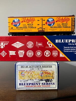 BRANCHLINE #1223  Schlitz Beer URTC 40' Reefer #92132 w/Kadees H.O. 1:87