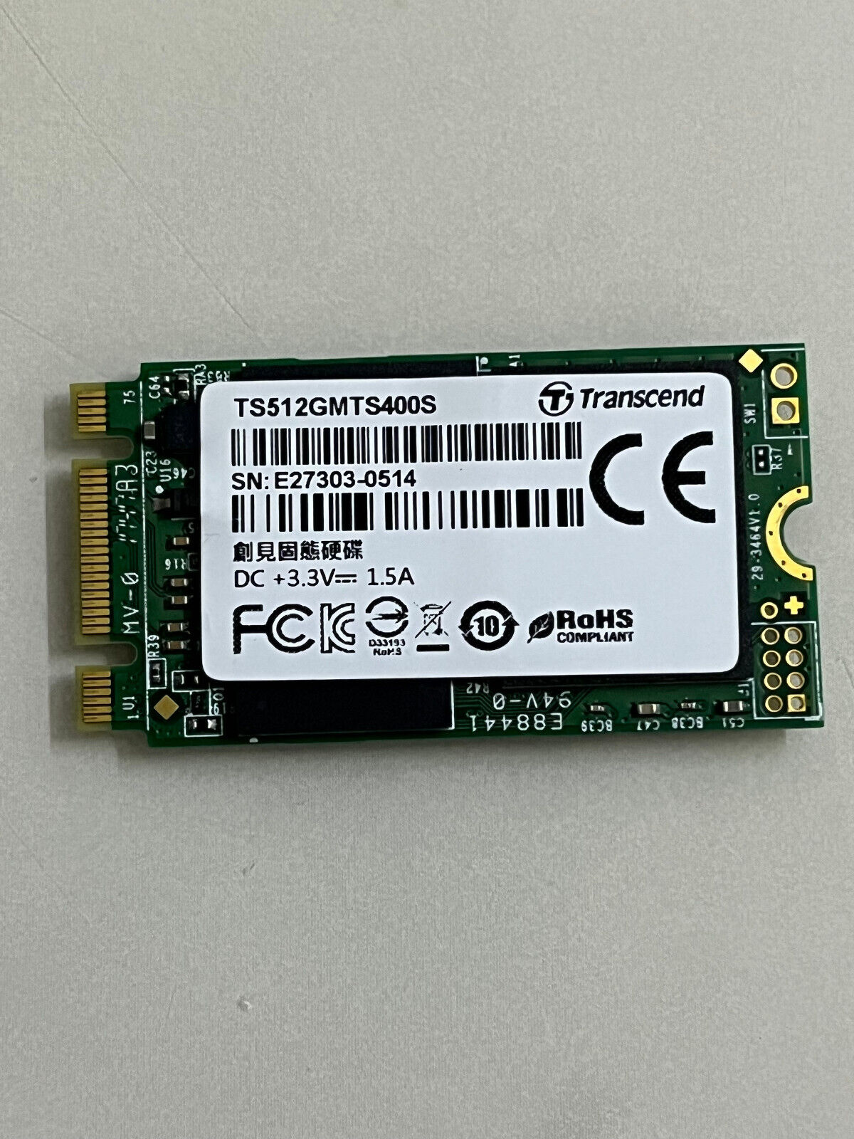 Transcend TS512GMTS400 SSD 512GB M.2 2242 NGFF SATA III 6Gbps 560MB/s For Lenovo Transcend TS512GMTS400 SSD 512GB M.2 2242 NGFF SATA III 6Gbps 560MB/s For Lenovo