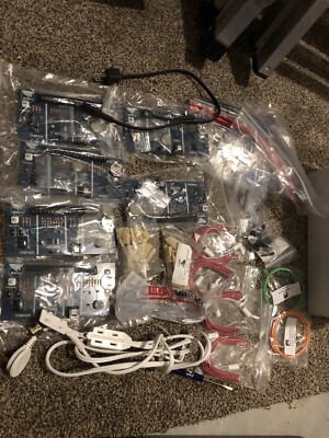 Lot Of Fiber Optic Cables, T.A.B Circuit Boards And Connectors C-tech