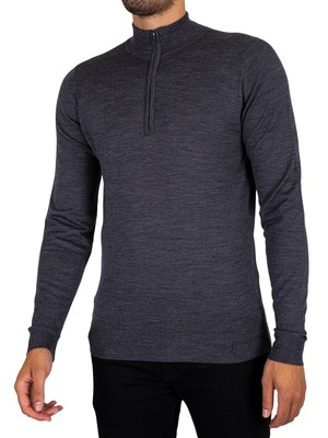 

Мужская трикотажная куртка на молнии John Smedley, серая, Grey