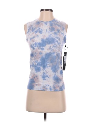 NWT Blanc Noir Women Blue Sleeveless T-Shirt 1