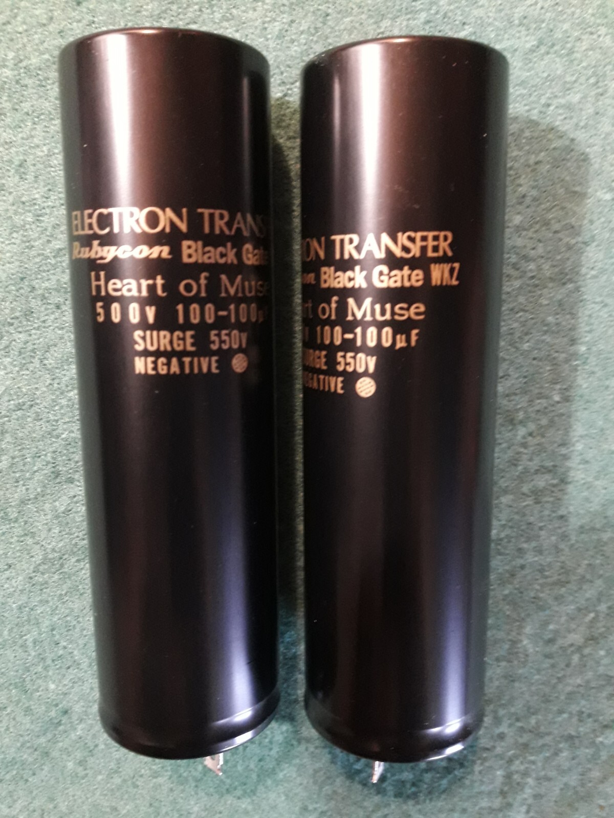 2 pcs. New Rubycon Black Gate WKZ capacitor 100uF+100uF 500 2 pcs. New Rubycon Black Gate WKZ capacitor 100uF+100uF 500