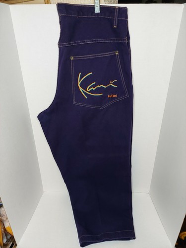 VTG 90's KARL KANI OG PURPLE DENIM 2PAC ERA HIP-HOP BAGGY VTG 90's KARL KANI OG PURPLE DENIM 2PAC ERA HIP-HOP BAGGY