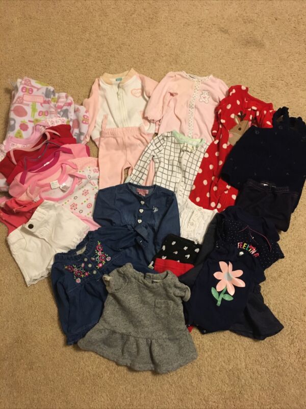 Newborn Baby Girl,0-3 3-6 M Clothes Lot Of 30 Tommy Hilfiger,gap,polo,carter’s