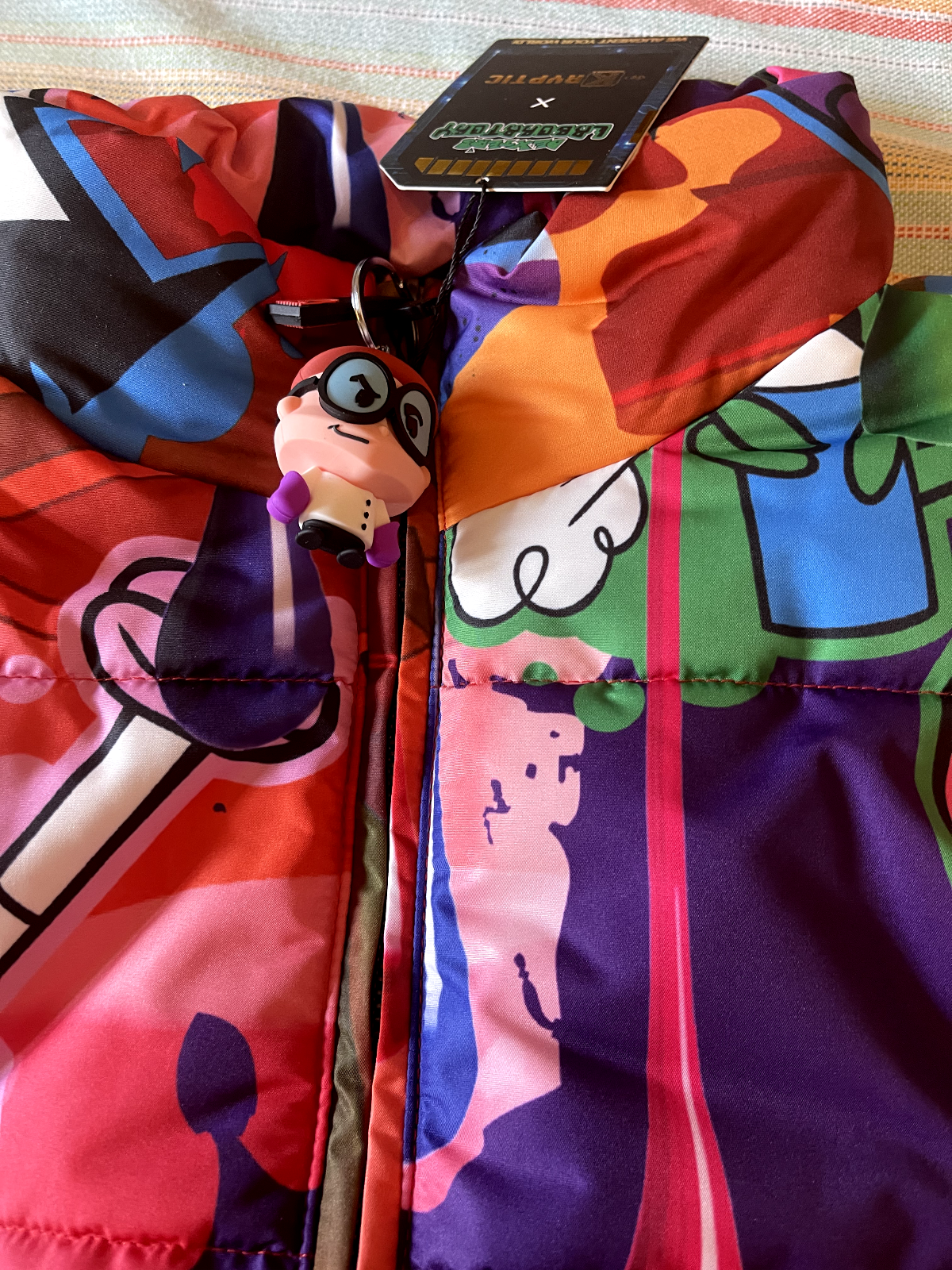 Pre-owned Cartoon Network 2x Xxl Dexters Laboratory Dekryptic Puffer Jacket Coat Mandark Dee Dee Mens In Multicolor