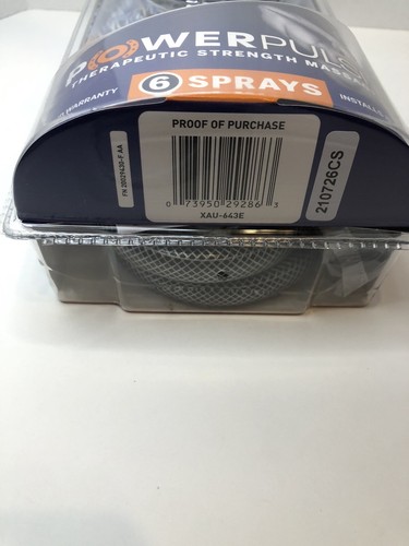 Waterpik PowerPulse 6-Spray Shower head XAU-643E Therapeutic Strength Massage