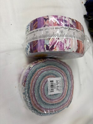 SUNSHINE & SOUL  1 Jelly Roll, New, Sealed, Teal/Purple/Peach, 40 2.5'' strips