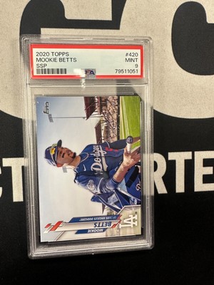 2020 Topps Mookie Betts Spring Training SSP Image Variation #420 PSA 9 Dodgers