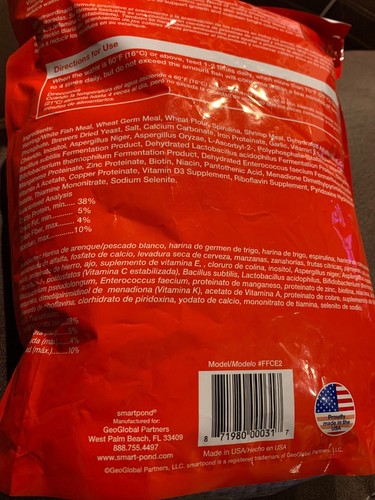 Smartpond Naturals Color Enhancing Fish Food 2 Lbs