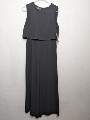 Lulus Womens Size Large Glam-Bition Black Backless Jumpsuit ESP70249 New
